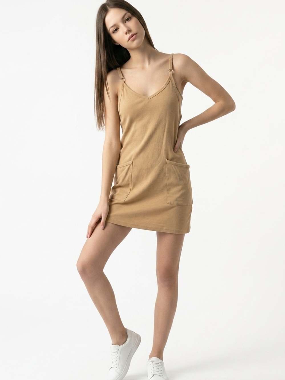 TARSE | Hot Shot Mini Dress Dupe in Tan Women’s Size Medium